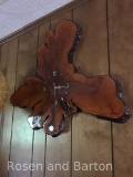 Cypress Stump Clock, approx 23 x 28 inches