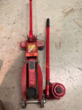 Group lot of MVP 4000 lb floor jack & 6 ton bottle jack