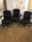 Lot of 3 matching office chairs
