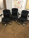 Lot of 3 matching office chairs