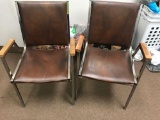 Set of 2 matching office armchairs.