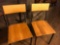 Steel/Wood Transit Chairs x 2
