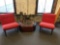 Pair of (Red) Room & Board Co. waiting room chairs.