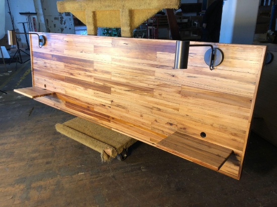 Hand Crafted Head Board from Reclaimed Lumber