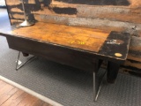 Vintage Wooden Foundry Mold Coffee Table