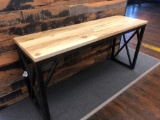 Steel/Wood Sofa Table