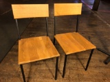Wood/Steel Transit Chairs x 2