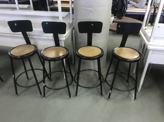 Lot of 4 metal frame bar stools