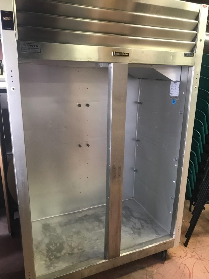 large Stainless upright Commercial Refrigerator, missing doors