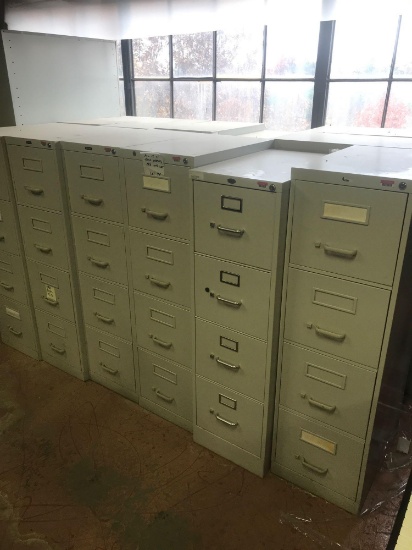 12- 4 drawer filing cabinets