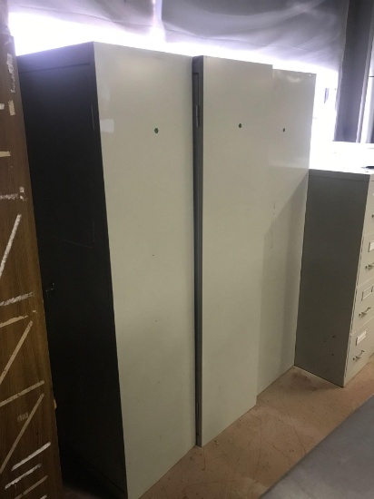 3 upright storage cabinets