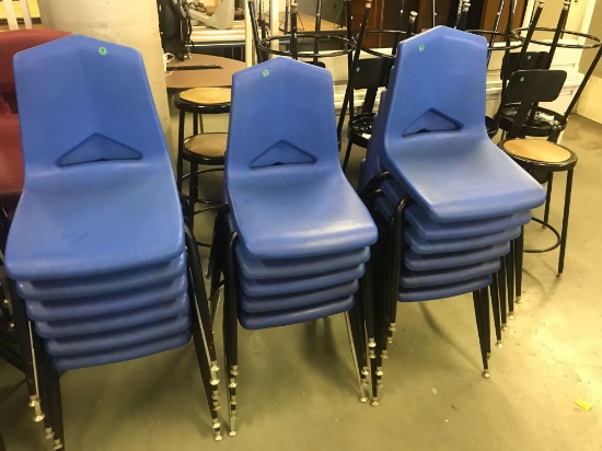 17- Blur Plastic School chairs