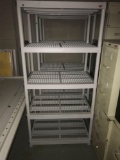 Plastic adjustable storage shelf, approx 6 foot tall