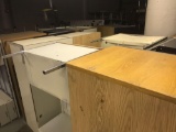 Lot of 22 office desks, 14 are metal, 8 are wood