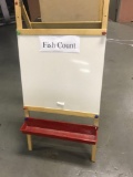Wooden easel with dry erase board