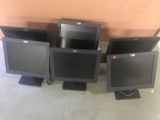 6- 15 inch IBM Computer monitors, no power cord and untested