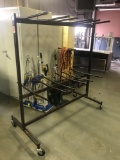 Rolling chair rack on casters
