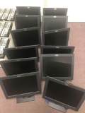 12- 15 inch IBM Computer monitors, no power cord and untested