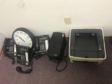 3- Panasonic KX-T7630 phones, UPS unit, Printer and wall clock