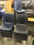 19- Blue Plastic Schools Chairs