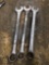 Group Lot of 3 Large Open End Wrenches.