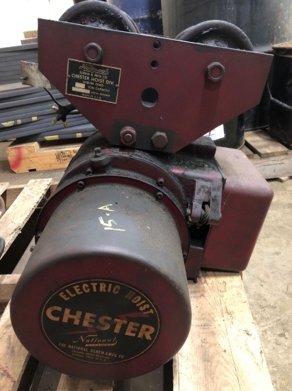 Chester Type J-2, National Screw & Manufacturing Co Hoist