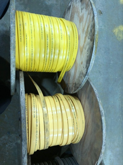 2 partial rolls of flat crane cable 600v