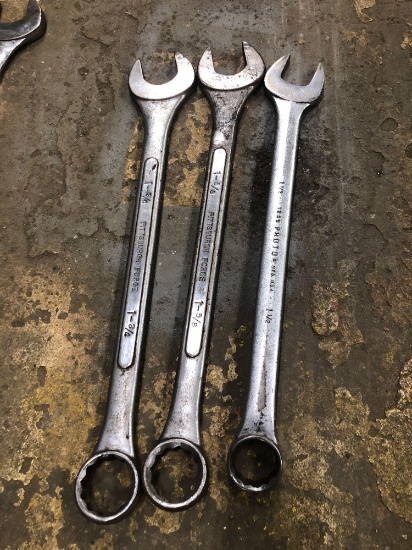 Group Lot of 3 Large Open End Wrenches.