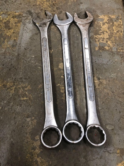 Group Lot of 3 Large Open End Wrenches