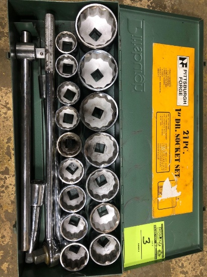 Pittsburgh Forge 21 Piece 1 in Drive Socket Set