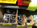 Shelf load of Duct-O-Wire tag line cars, End saddles, festoon cars and track splices