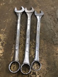 Group Lot of 3 Large Open End Wrenches