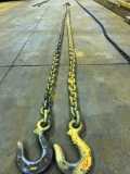 ACCO 15 ft Adjustable Double Leg Sling Chain w/ D Ring & Hooks (1/2 in)