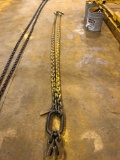 ACCO 10 ft x 1/2 in Adjustable Double Leg Sling Chain w/ D Ring & Hooks