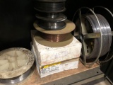 Shelf load of misc welding wire, see pics and descriptions