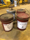 Lot of (2) 5 gal buckets of Mobil Grease/Oil