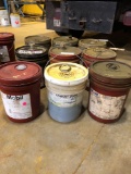 Lot of (3) 5 gal buckets of assorted oils