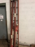 Misc load of Adjustable floor jacks and laddter