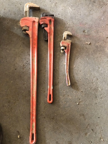 Lot of 3 Pipe Wrenches.