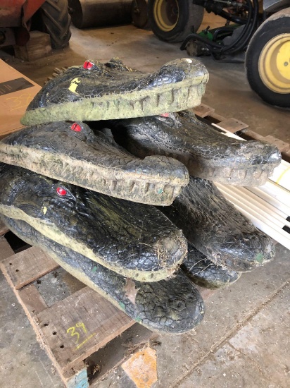 1 lot of (7) Alligator Heads for Course Water Hazards