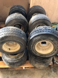 Pallet load of relatively good Golfcart tires w/rims