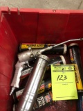 Air powered grease gun with 5 tubes of grease