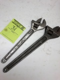 Lot of (2) Large Crescent Wrenches. Proto 720 & Craftsman 400mm