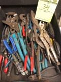 Bulk drawer load of crimpers, snips, vice grips, cutters & more