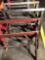 Lot of 4 solid steel sawhorses 32 in - 36 in wide x 30 tall