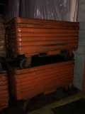 2 Rolling Steel Parts Hoppers -60x40x24 in.