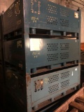 4 Stackable Steel Parts Shipping Containers 54x44x24 in