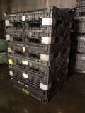 6 Stackable Knockdown Plastic Shipping Crates