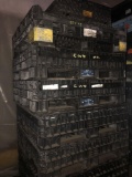 8 Stackable Knockdown Plastic Shipping Crates