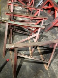 Lot of 4 solid steel sawhorses 36 in long x 25 in tall